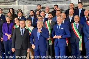 Giuseppe Ciucci e Stefano Bigiotti all'incontro con il ministro Antonio Tajani