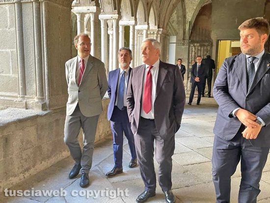 Da sinistra: Stefano Ubertini, Francesco Battistoni, Antonio Tajani e Alessandro Romoli