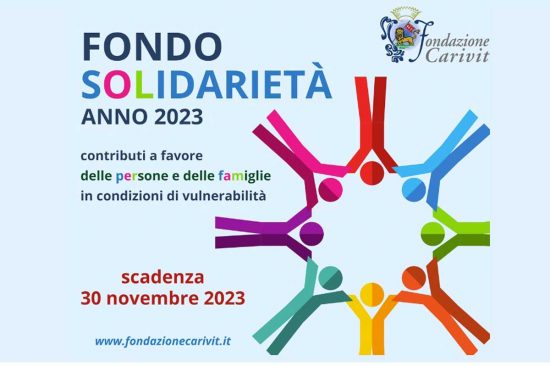 Fondazione Carivit, contributi da 1.500 euro in favore delle persone e delle famiglie in condizione di maggiore fragilità