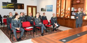 Viterbo - La visita del comandante regionale della guardia di finanza Virgilio Pomponi