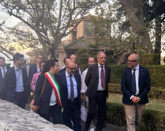 Viterbo – Il ministro alla Cultura Gennaro Sangiuliano in visita nella Tuscia 