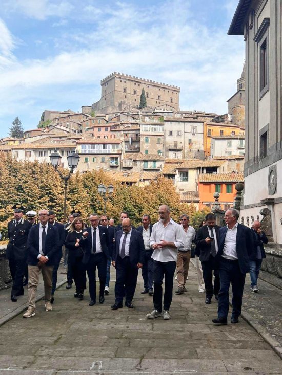 Viterbo – Il ministro alla Cultura Gennaro Sangiuliano in visita nella Tuscia