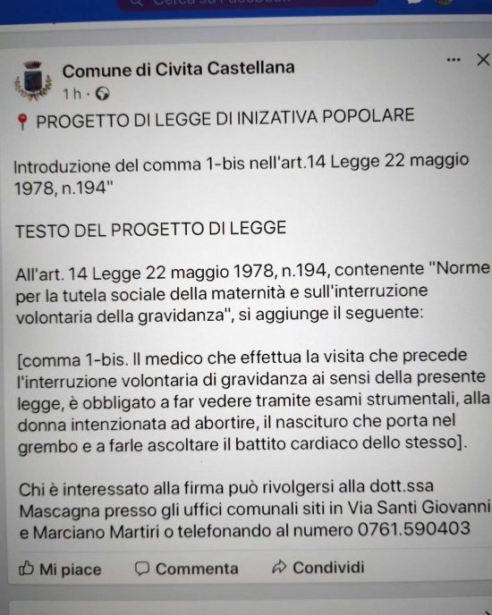 Il post cancellato