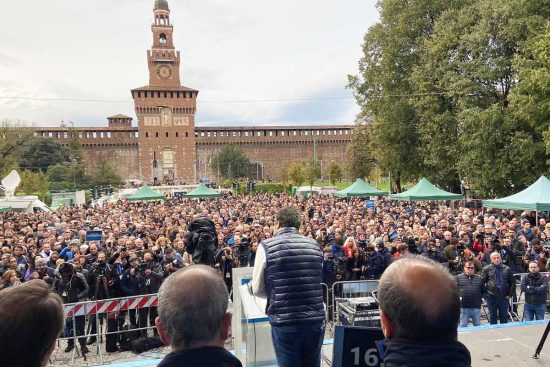 Milano - Manifestazione della Lega a sostegno di Israele