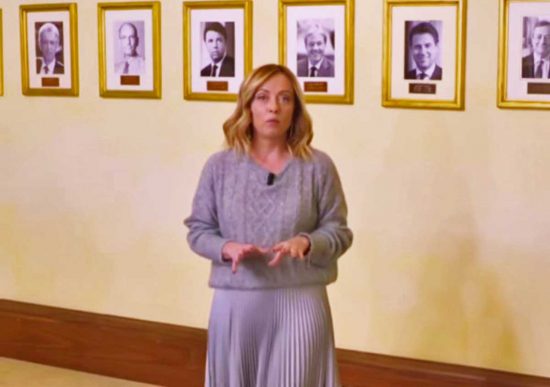 Giorgia Meloni nel video sui social 