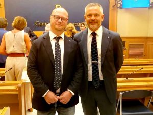 Il responsabile dipartimento Ugl Sicurezza Wladymiro Wisocki e segretario regionale Ugl Lazio Armando Valiani 