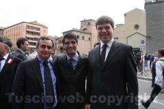 L\'assessore Vittorio Galati, l\'assessore Daniele Sabatini e il sindaco di Bassano in Teverina Alessandro Romoli