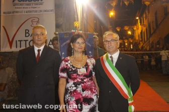 Montefiascone - L'inagurazione della 61esima Fiera del vino - Giuseppe Donnino, Stefania Capati e il sindaco Massimo Paolini