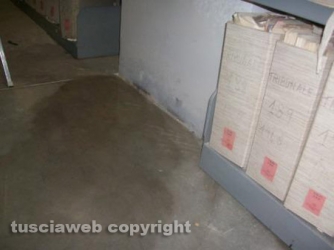 Allagamenti periodici all\'Archivio di Stato, tra nubifragi e infiltrazioni