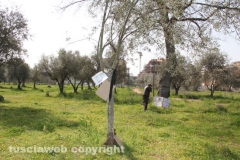 Parco a santa Barbara, la manifestazione dei cittadini