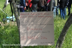Parco a santa Barbara, la manifestazione dei cittadini