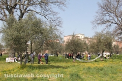 Parco a santa Barbara, la manifestazione dei cittadini