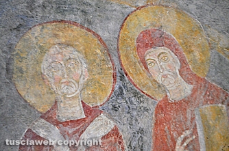Gli affreschi scoperti nella chiesa di Santa Maria in Forcassi