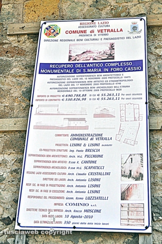 La chiesa di Santa Maria in Forcassi - I lavori
