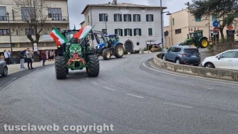 Capranica - Gli agricoltori in protesta