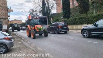 Capranica - Gli agricoltori in protesta