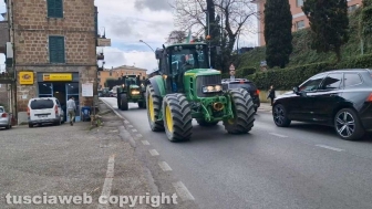 Capranica - Gli agricoltori in protesta