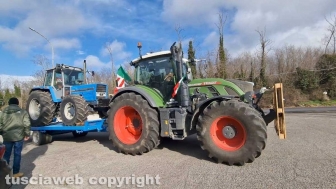 Capranica - Gli agricoltori in protesta