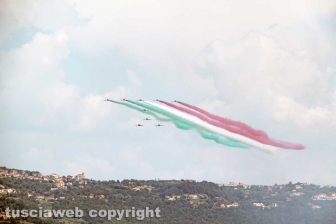 Air show a Montefiascone - Il tricolore sul lago di Bolsena