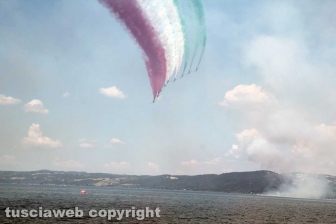 Air show a Montefiascone - Il tricolore sul lago di Bolsena