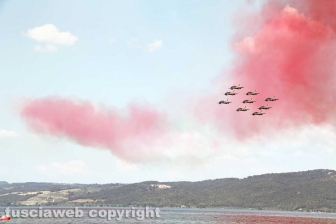 Air show a Montefiascone - Il tricolore sul lago di Bolsena