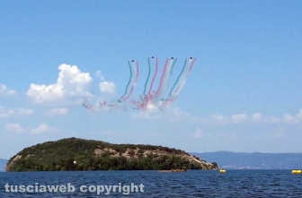 Air show a Montefiascone - Il tricolore sul lago di Bolsena