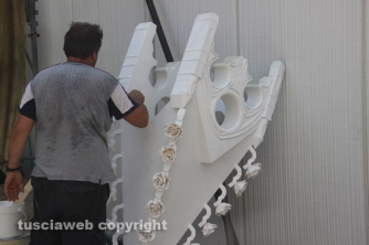 Al lavoro per il traliccio di Gloria