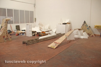 Al lavoro per il traliccio di Gloria