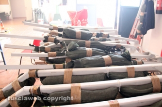 I pesi che saranno posizionati sul traliccio