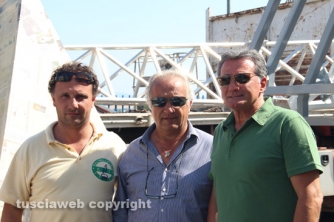 Mirko e Vincenzo Fiorillo con l\'ingegnere Grazzini