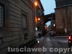Alba con la neve a Viterbo