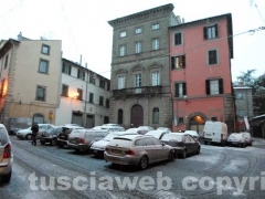 Alba con la neve a Viterbo