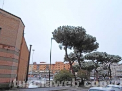 Alba con la neve a Viterbo
