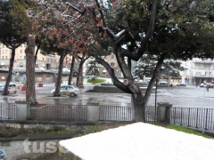 Alba con la neve a Viterbo