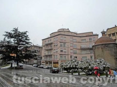 Alba con la neve a Viterbo