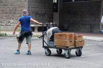 Viterbo - Le riprese della fiction "Tutto un altro mondo"
