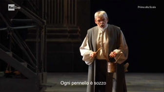 Milano - Alfonso Antoniozzi in scena nella Tosca alla Scala