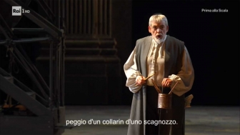 Milano - Alfonso Antoniozzi in scena nella Tosca alla Scala