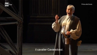 Milano - Alfonso Antoniozzi in scena nella Tosca alla Scala