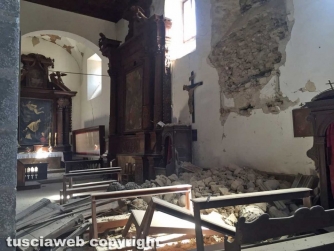 Terremoto - Chiesa di San Francesco frazione Borgo