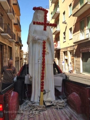 Santa Rosa -  Il montaggio della  macchina  - Foto Giancarlo Tancredi