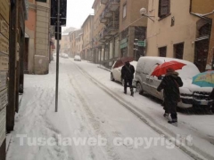 Ancora neve a Viterbo - 10 febbraio - ore 8,20