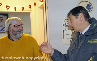 Viterbo - La visita del colonnello Pecorari in redazione a Tusciaweb