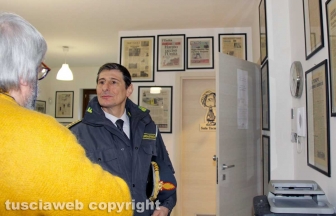 Viterbo - La visita del colonnello Pecorari in redazione a Tusciaweb