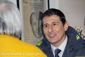 Viterbo - La visita del colonnello Pecorari in redazione a Tusciaweb