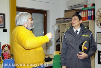 Viterbo - La visita del colonnello Pecorari in redazione a Tusciaweb