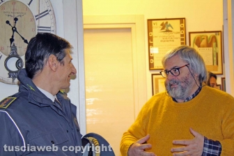 Viterbo - La visita del colonnello Pecorari in redazione a Tusciaweb