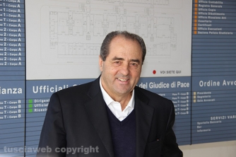 Antonio Di Pietro in tribunale a Viterbo