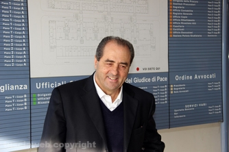 Antonio Di Pietro in tribunale a Viterbo