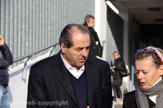 Antonio Di Pietro in tribunale a Viterbo con il suo avvocato Maria Raffaella Talotta